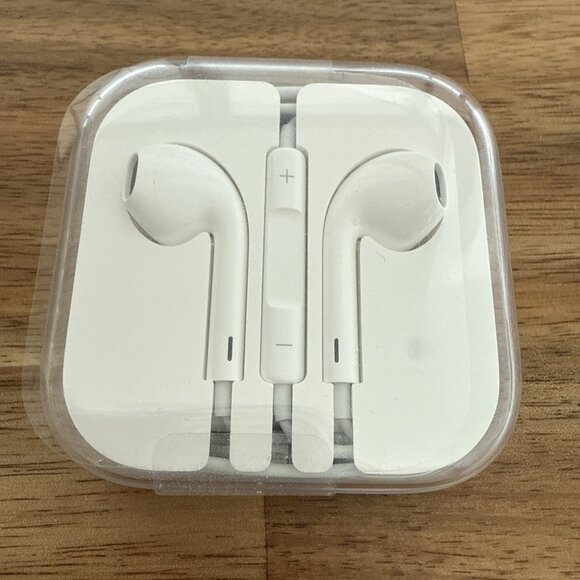 NEW Apple iPhone Earbuds for 3.5mm Plug In Wired Earphones & Case OEM SEALED - Picture 1 of 8